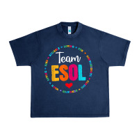 Navy back to school teachers crew students   team esol teacher t shirt Urban Heavy Tee - linhVisuals