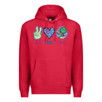 Cardinal Peace Love Teach Premium Hoodie - Jasminsmagicworld