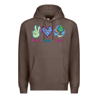 Coffee Peace Love Teach Premium Hoodie - Jasminsmagicworld