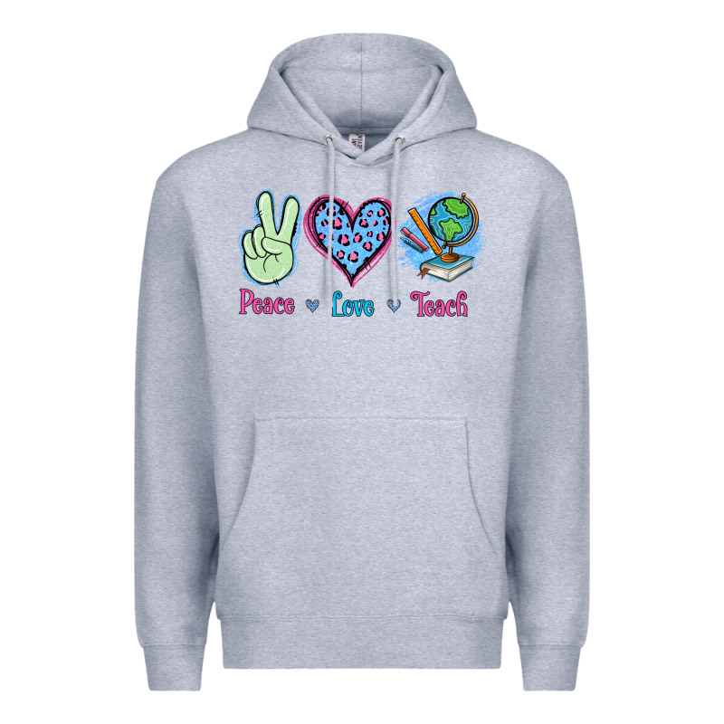Peace Love Teach Premium Hoodie by Jasminsmagicworld | Teevron