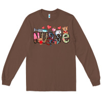 Chestnut Nurse Valentines Day Long Sleeve Tee - CowhideDigitalArt
