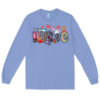 Colony Blue Nurse Valentines Day Long Sleeve Tee - CowhideDigitalArt