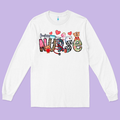 Nurse Valentines Day Long Sleeve Tee Designed By Cowhidedigitalart
