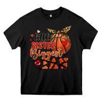 Black little sister biggest fan basketball Heavy Core Tee - FaDigitalArtStudio