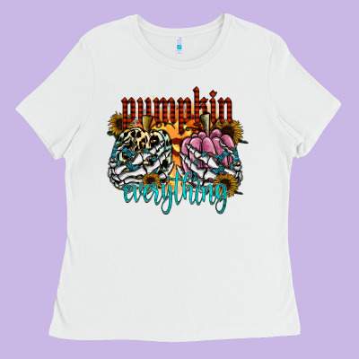 Pumpkin Everything Ladies Tee Designed By Cowhidedigitalart