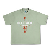Oil Green hot rod garage custom retro classic car spark plug t shirt Urban Heavy Tee - linhVisuals