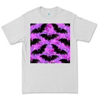 Dove Grey halloween bat and stars seamless pattern Premium Tee - BundleAndBundleShop