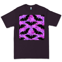 Plum halloween bat and stars seamless pattern Premium Tee - BundleAndBundleShop