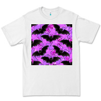 White halloween bat and stars seamless pattern Premium Tee - BundleAndBundleShop