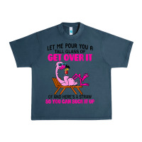 Midnight Navy let me pour you a tall glass of get over it flamingo t shirt Urban Heavy Tee - linhVisuals