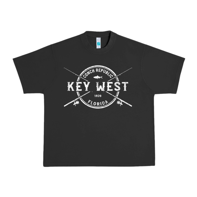 Key West Fl Vintage Crossed Fishing Rods T Shirt Urban Heavy Tee by linhVisuals | Teevron
