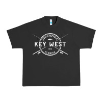 Pigment Black key west fl vintage crossed fishing rods t shirt Urban Heavy Tee - linhVisuals