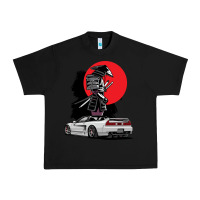 Black jdm nsx car tuning japan samurai drift import pullover hoodie Urban Heavy Tee - linhVisuals