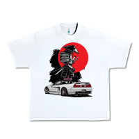 White jdm nsx car tuning japan samurai drift import pullover hoodie Urban Heavy Tee - linhVisuals