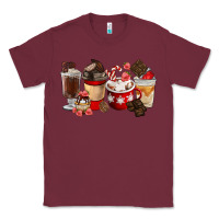 Burgundy Chocolate Love Coffee Cups Classic Tee - FaDigitalArtStudio
