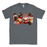 Charcoal Heather Chocolate Love Coffee Cups Classic Tee - FaDigitalArtStudio
