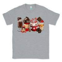 Heather Grey Chocolate Love Coffee Cups Classic Tee - FaDigitalArtStudio