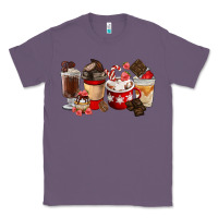Lavender Chocolate Love Coffee Cups Classic Tee - FaDigitalArtStudio