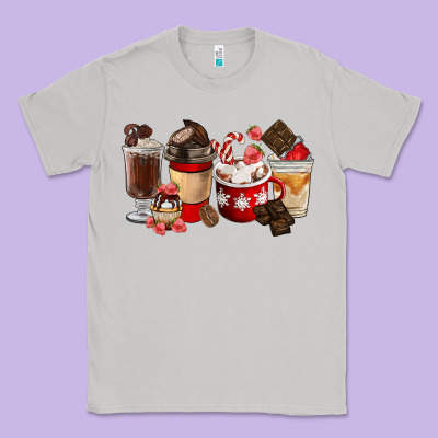 Chocolate Love Coffee Cups Classic Tee Designed By Fadigitalartstudio