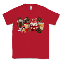 Red Chocolate Love Coffee Cups Classic Tee - FaDigitalArtStudio