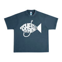 Midnight Navy matching church christian group bible verse fishers of men pullover ho Urban Heavy Tee - linhVisuals