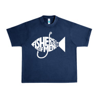 Navy matching church christian group bible verse fishers of men pullover ho Urban Heavy Tee - linhVisuals