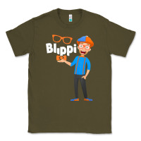 Army Green Kids Cartoon Blippis funny Classic Tee - maiPhamDesign