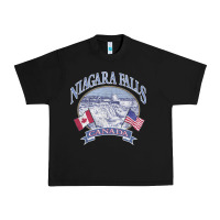Black americana niagara falls scene canada america flags sweatshirt Urban Heavy Tee - linhVisuals