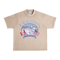 French Oak americana niagara falls scene canada america flags sweatshirt Urban Heavy Tee - linhVisuals