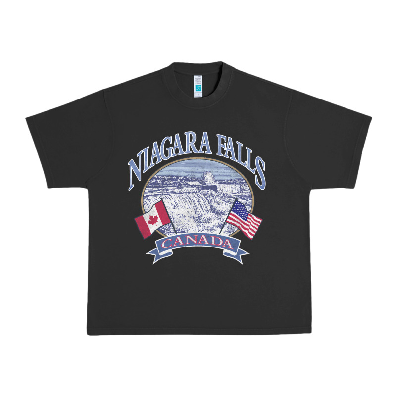 Americana Niagara Falls Scene Canada America Flags Sweatshirt Urban Heavy Tee by linhVisuals | Teevron