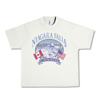 Pistachio americana niagara falls scene canada america flags sweatshirt Urban Heavy Tee - linhVisuals