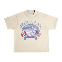 Sandshell americana niagara falls scene canada america flags sweatshirt Urban Heavy Tee - linhVisuals
