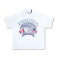 White americana niagara falls scene canada america flags sweatshirt Urban Heavy Tee - linhVisuals