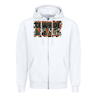 White Cowhide is the New Black Zipper Hoodie - Jasminsmagicworld