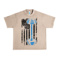 French Oak american flag gym and fitness  weight lifting gift t shirt Urban Heavy Tee - linhVisuals