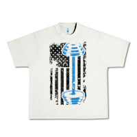 Pistachio american flag gym and fitness  weight lifting gift t shirt Urban Heavy Tee - linhVisuals