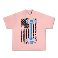 Salmon american flag gym and fitness  weight lifting gift t shirt Urban Heavy Tee - linhVisuals