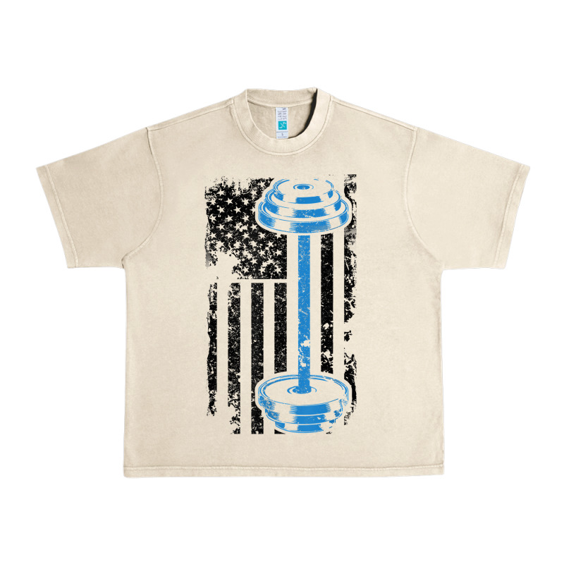 American Flag Gym And Fitness  Weight Lifting Gift T Shirt Urban Heavy Tee by linhVisuals | Teevron