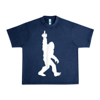 Navy funny bigfoot middle finger for squatch believers t shirt Urban Heavy Tee - linhVisuals