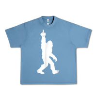 Pebble Blue funny bigfoot middle finger for squatch believers t shirt Urban Heavy Tee - linhVisuals