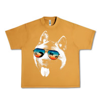 Peanut Butter american akita shirts with glasses sunglasses retro style t shirt Urban Heavy Tee - linhVisuals