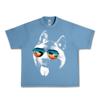 Pebble Blue american akita shirts with glasses sunglasses retro style t shirt Urban Heavy Tee - linhVisuals