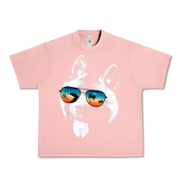 Salmon american akita shirts with glasses sunglasses retro style t shirt Urban Heavy Tee - linhVisuals