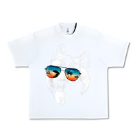 White american akita shirts with glasses sunglasses retro style t shirt Urban Heavy Tee - linhVisuals