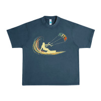 Midnight Navy kite kiteboarding kiting kitesurfing kitesurf gift premium t shirt Urban Heavy Tee - linhVisuals