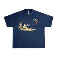 Navy kite kiteboarding kiting kitesurfing kitesurf gift premium t shirt Urban Heavy Tee - linhVisuals