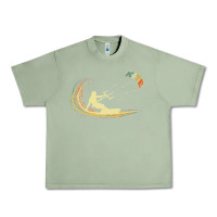 Oil Green kite kiteboarding kiting kitesurfing kitesurf gift premium t shirt Urban Heavy Tee - linhVisuals