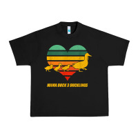 Black mama duck mother of 3 duckling funny mom mommy animal lover t shirt Urban Heavy Tee - linhVisuals