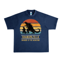 Navy mens grandpazilla grandpa of monsters retro halloween christmas t shir Urban Heavy Tee - linhVisuals