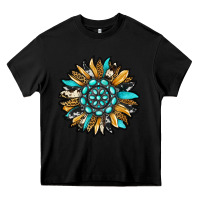 Black gemstone sunflower Heavy Core Tee - RanaPortraitStore